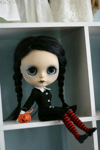 wednesday addams blythe dolls gothic dolls creepy dolls