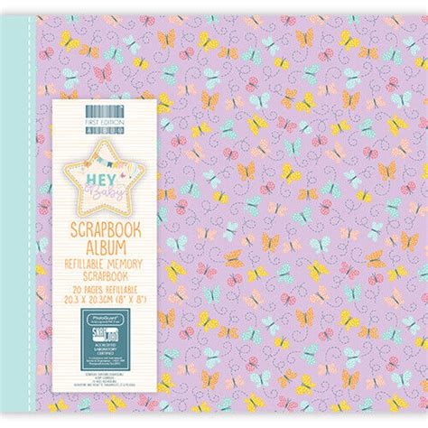 Trimcraft First Edition 8x8 Expandable Scrapbook Album Hey Baby