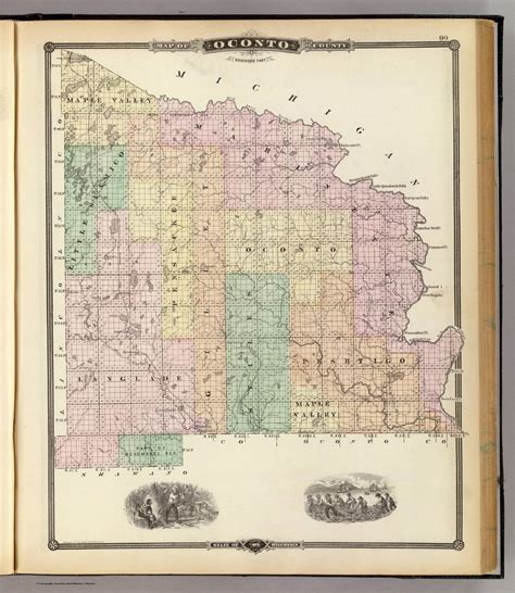 Map Of Oconto County Northern Part State Of Wisconsin David