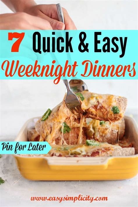 Easy Weeknight Dinners For Two Weeknight Dinner Recipes Easy Easy