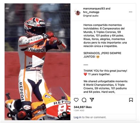 A Unique And Unrepeatable Relationship” Marquez Prepares For Honda