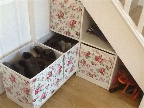 Do you have lots of shoes, and want to protect them from pets, but have the shoe rack for a narrow hallway will be an excellent addition on the wall under the coat racks. DIY understairs very deep storage drawers using Ikea Drona boxes, 2 deep, screwed onto a board ...