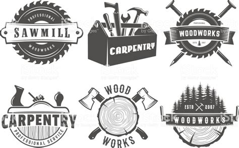 Woodwork And Carpentry Logos Royalty Free Woodwork And Carpentry Logos