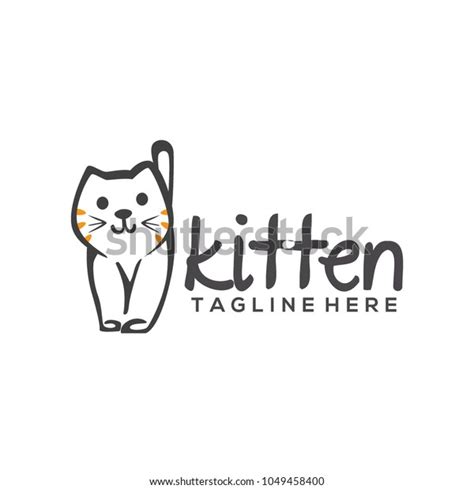 Kitten Logo Design Stock Vector Royalty Free 1049458400