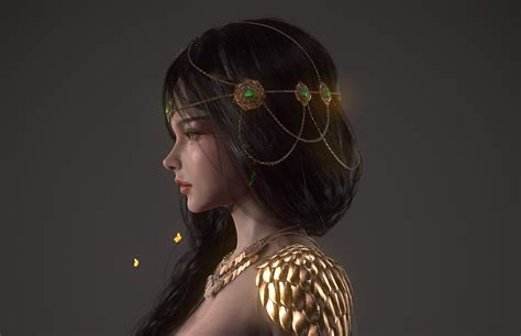 Wlop Aeolian Real Time 3d Fanart Lee Gh Face Reveal Fantasy Girl