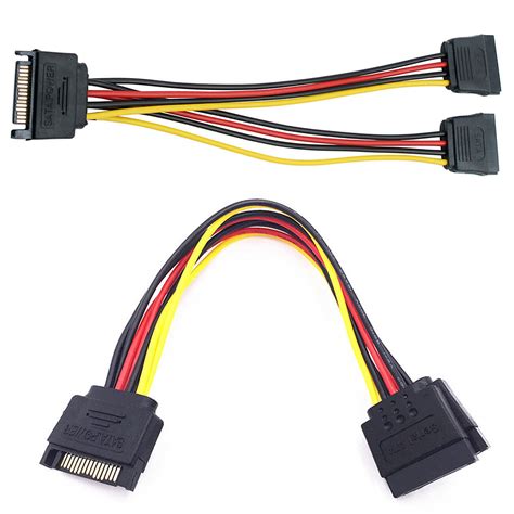 SATA Male To 2x Sata Female Power Splitter Cable Y Splitter Cable For