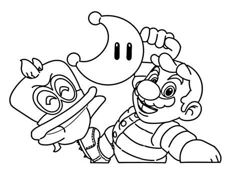 Super Mario Odyssey Coloring Pages Free Printable Coloring Pages