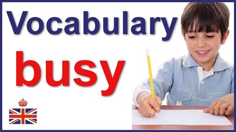 English Vocabulary Lesson The Word Busy Youtube