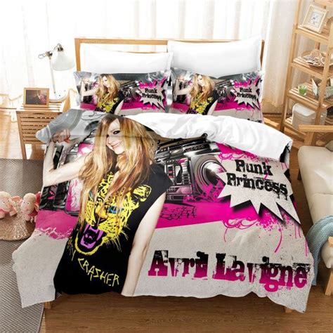 Avril Lavigne Comfortable Bedding Three Piece Soft And Breathable Duvet