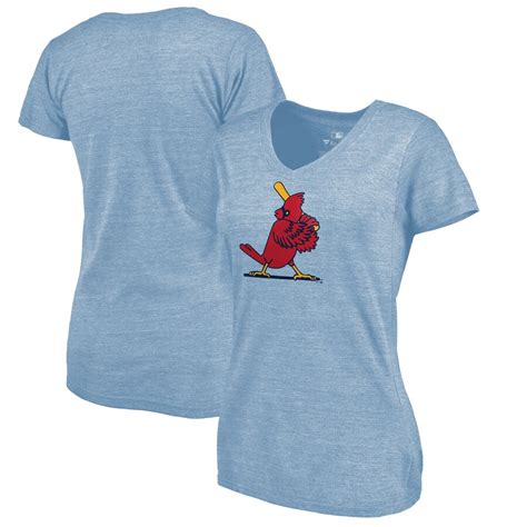 Womens St Louis Cardinals Fanatics Branded Heathered Light Blue Cooperstown Collection Forbes