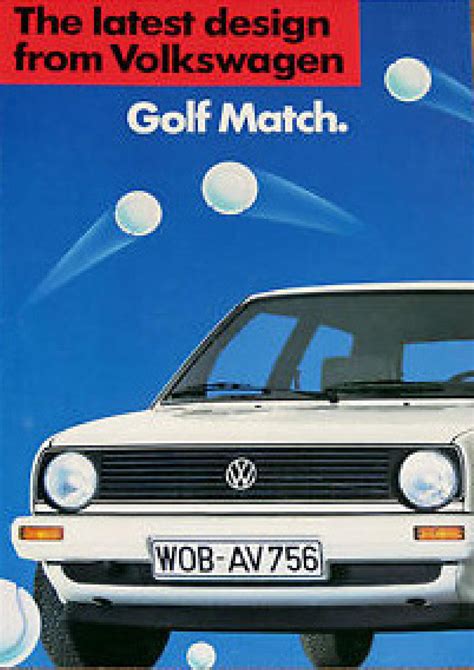 1985 Vw Golf Ii Mk2 Match Sales Brochure By Vwgolfmk2oc Issuu