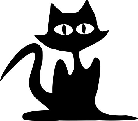 Free Vector Graphic Cat Halloween Black Silhouette Free Image On