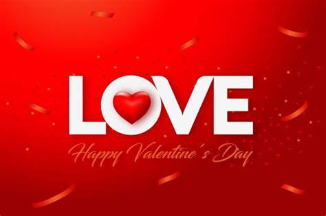 Premium Vector Happy Valentines Day Card With Open T And Red Love