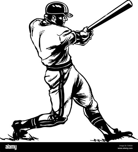 Baseball Batter Vector Illustration Stock Vector Image And Art Alamy