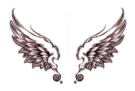 Tribal Angel Wings Tattoo Drawings Beginner Woodworking