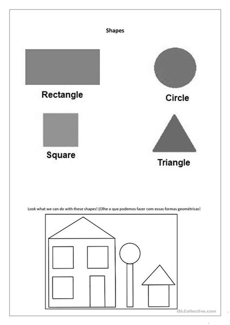 These worksheets help students learn the basic shapes; Shapes - English ESL Worksheets for distance learning and physical classrooms