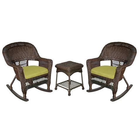 Generally rocking chairs were made of either wicker or wood and in all sizes for the whole family. Set of 3 Espresso Brown Resin Wicker Outdoor Garden Patio ...