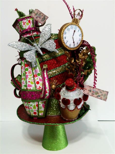 Alice In Wonderland Mad Hatter Hat Christmas Tree Topper Made