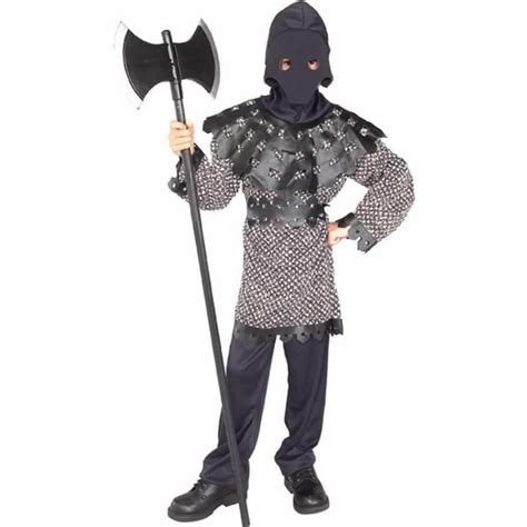 Kids Crusader Knight Costume S Xl Boys Medieval Lord Chainmail Fancy