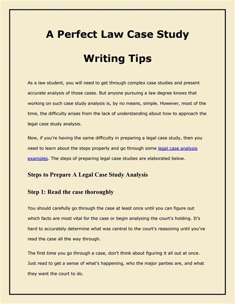 A Quick Pdf Guide With Law Case Study Tips And Examples By Ryecarter9