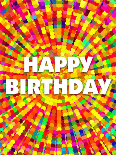 colorful energetic happy birthday card birthday