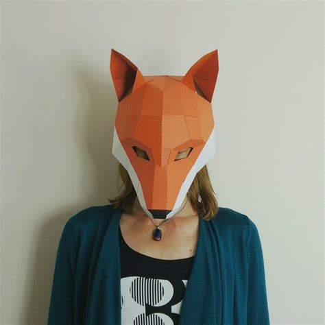 Image result for paper mask template free printable by wintercroft wintercroft fox mask template free.pdf google drive. Fox Trophy Mask | Fox mask, Cardboard mask, Mask template