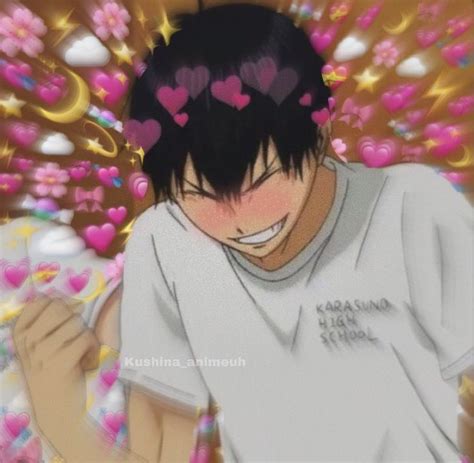haikyuu heart meme   anime reaction pics funny anime stickers haikyuu