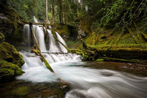 Panther Creek Falls In Ford Pinchot National Forest Paradisiac By