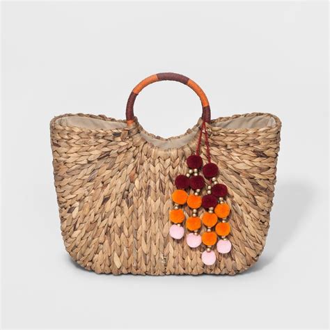 Round Handle Straw Tote Handbag — A New Day Basket Bags From Target