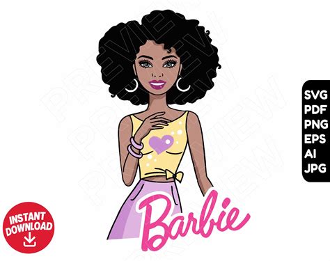 Fantastic Black Barbie Clip Art Of All Time Check It Out Now Our Beautiful Dolls For You