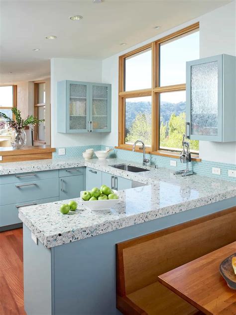 Decorate Your Kitchen With Turquoise Color Kitchen Countertop