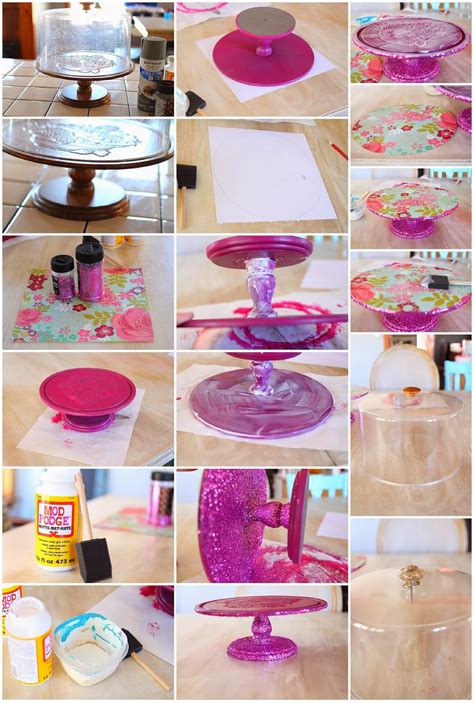Can you believe there are more than a hundred designs for making your own cake stand? DIY Glittery Cake Stand