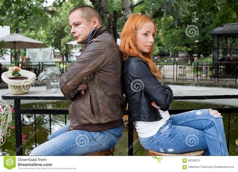 Young Couple Turning Away From Each Other Stock Photo Image 56108070