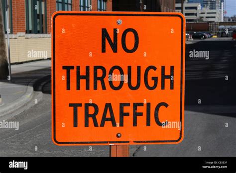 Road Sign No Through Traffic Stock Photo Alamy