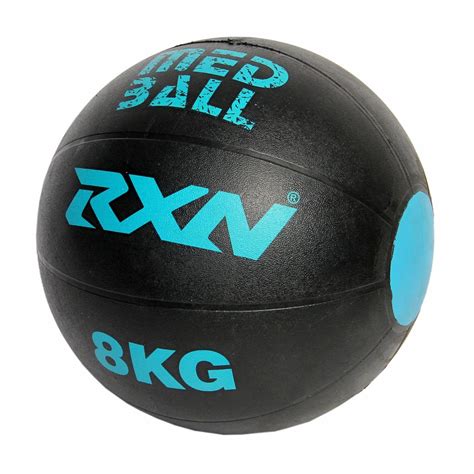 Rxn Rubber Medicine Ball With High Bounce Effect Blue Rxn