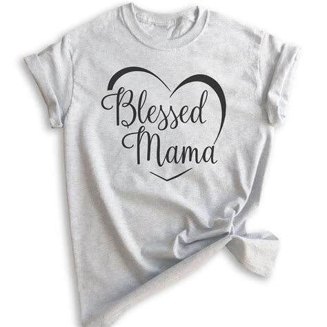 blessed mama t shirt unisex women s shirt mom t shirt religious mom shirt heather ash x