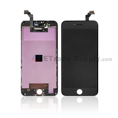Apple Iphone Plus Lcd Assembly With Frame Black Etrade Supply