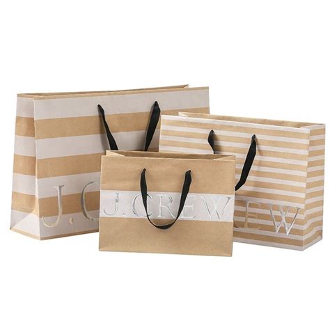 250gsm Brown Paper Shopping Bags Commercial Paper Bags Clear Crease