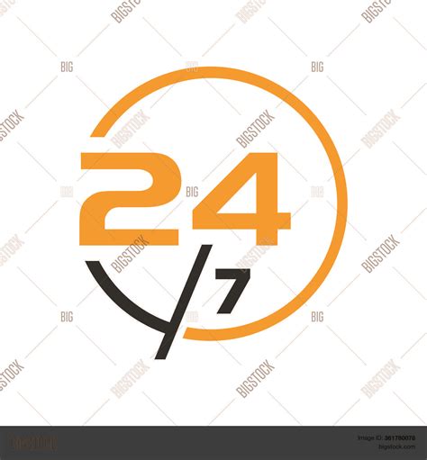 24 Hours Service Logo Vector And Photo Free Trial Bigstock