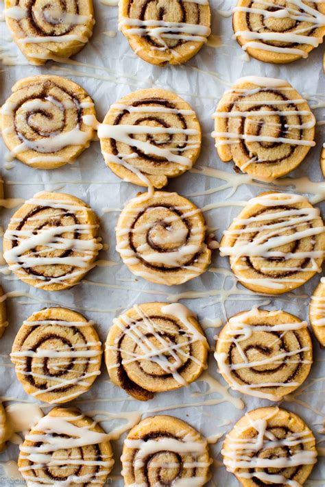 Little cinnamon roll cookies made from sugar cookie dough ...