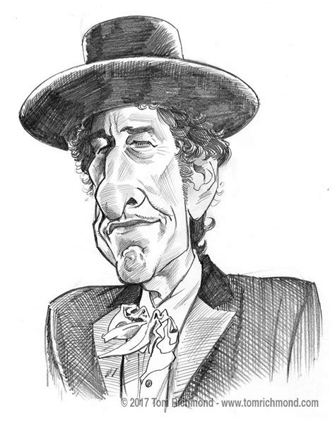 Sketch Othe Week Bob Dylan Portrait Cartoon Caricature Sketch