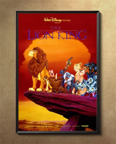 Disney Lion King 1994 Movie Poster 24x36 Borderless Glossy 9451 £17