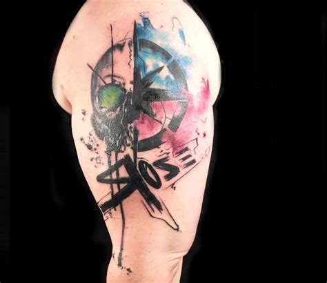 Skull And Compass Tattoo By Steve Newman Post 17575