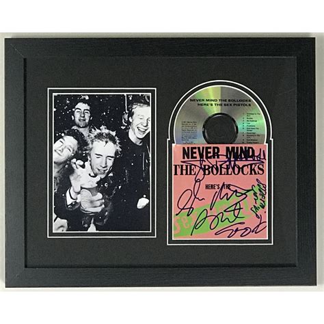 Sex Pistols Never Mind The Bollocks Signed Cd Collage Wepperson Lo