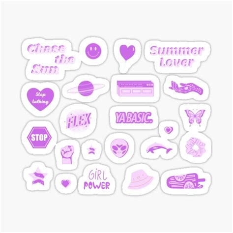 Purple Aesthetic Pack Sticker By Hoetoons Redbubble