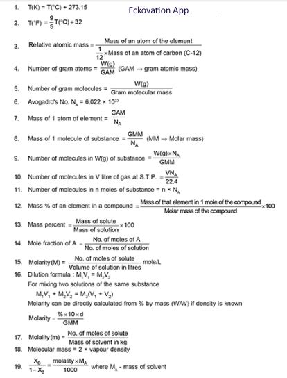 Cool Jee Main Physics Important Formulas Pdf Example Of Exothermic Reaction Formula