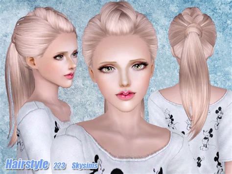 Half Braided Ponytail Hairstyle 223 By Skysims Sims 3 Hairs Sims
