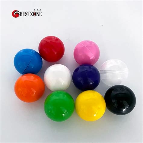 50pcs 32mm Plastic Empty Vending Toy Capsules Colorful Surprise Ball