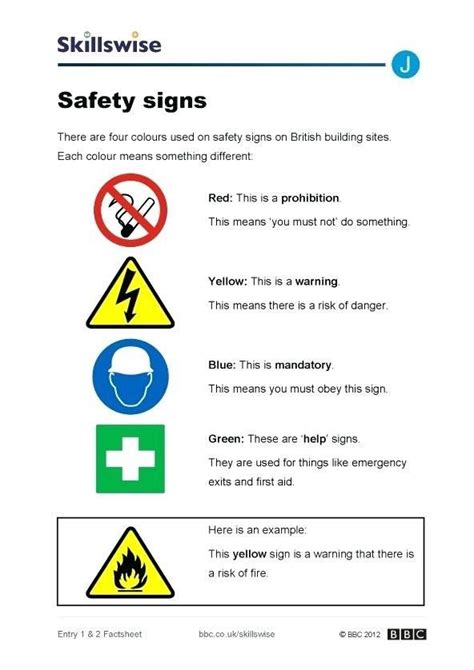 Free Printable Safety Signs Worksheets Safety Symbols Worksheets