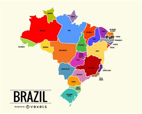 Dibujos Del Mapa De Brasil Infantil Coloreado Para Imprimir